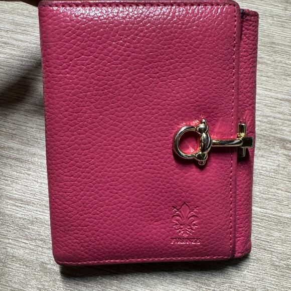 Firenze Wallet Vera Pelle Bi-Fold Multicolor Horse Bit Closure Genuine Leather - Picture 1 of 10